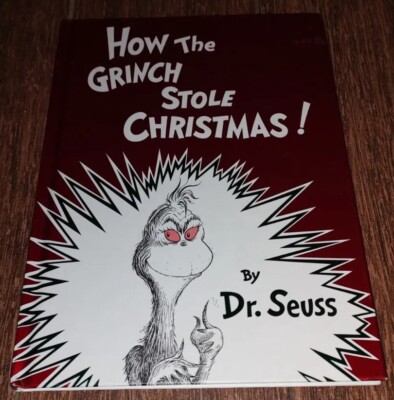 Dr. Seuss: How the Grinch Stole Christmas! by Seuss (1985 Hardcover) Red Foil