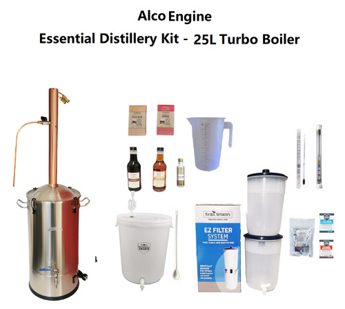 AlcoEngine Reflux Copper Condensor Distillery Kit Choice of 25L/35L/65L Boiler