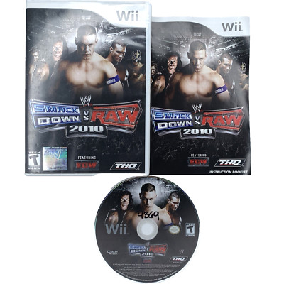 WWE SmackDown vs. Raw 2010 Featuring ECW (Nintendo Wii, 2009) w Manual -Tested