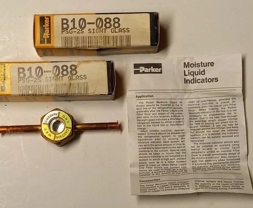 Parker Sporlan PSG-2S Moisture Liquid Indicator 1/4 Sweat X 1/4 Sweat B10-088