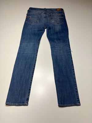 American Eagle Jeans Womens Size 8 Regular Skinny Slim Leg Stretchable Destroyed