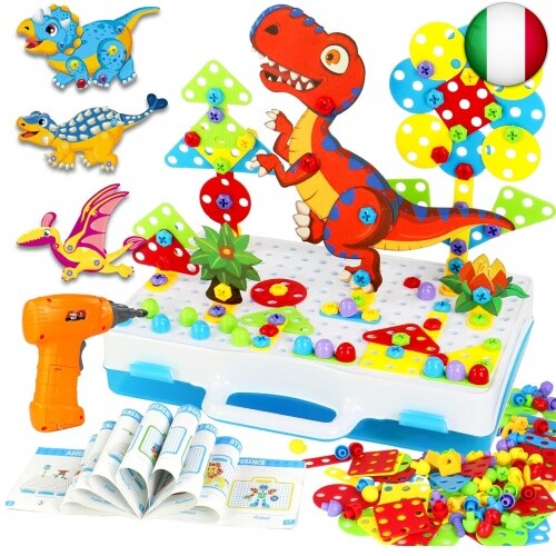 Giochi Bambini 2 3 4 5 Anni Chiodini Per Bambini 201Pz Mosaico Bambini 3D - Foto 1 di 10