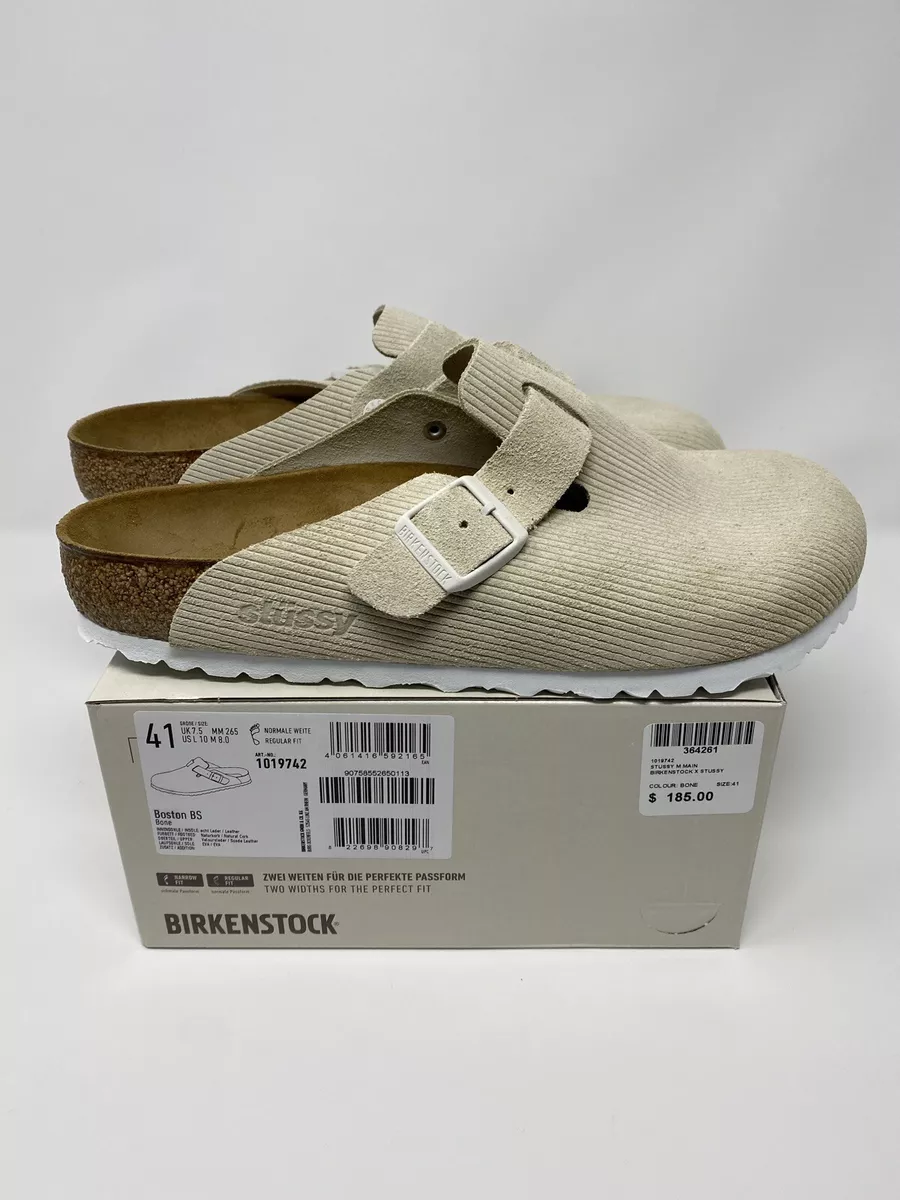 Brand New Stussy Birkenstock Boston Bone Size 41 Men's 8 Brand New