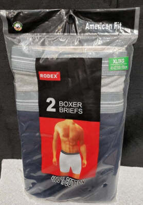 6 Pack MEN'S  BOXER Briefs  ''100% Cotton & Tag Free''    Size Up to  4XL