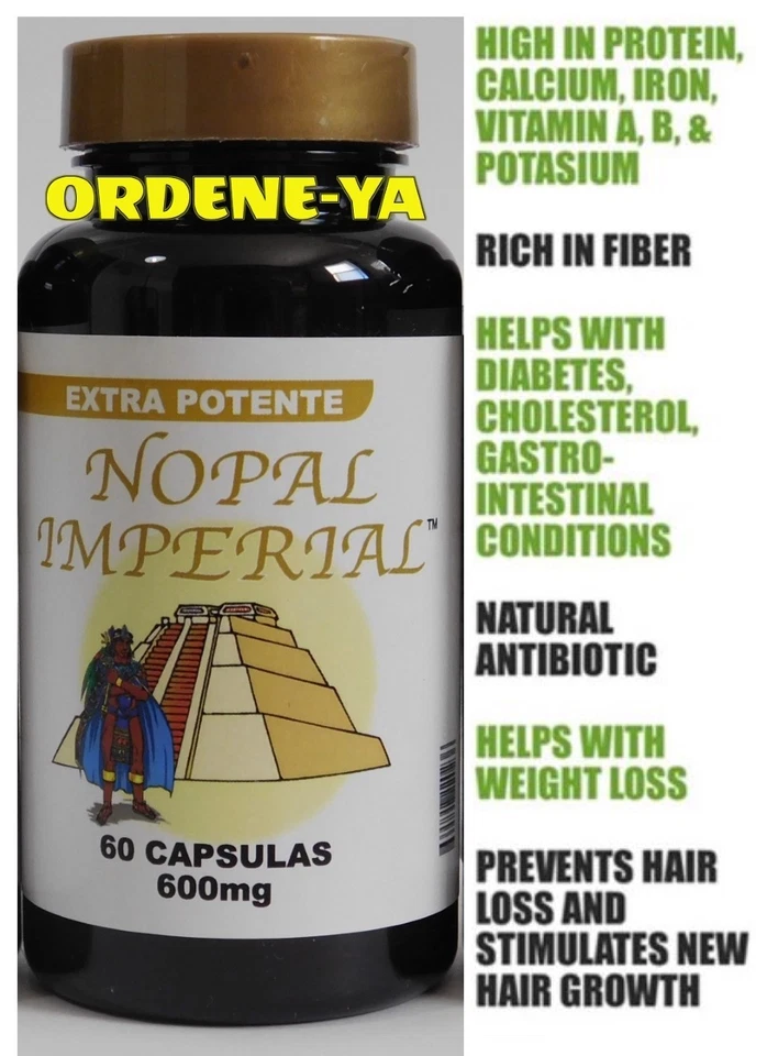 NOPAL IMPERIAL 600 mg 180 CAP 100% ORIGINAL Foto 4 de 4
