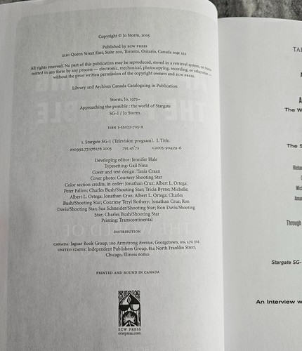 Stargate SG-1 Books Approaching The Possible - Reading Stargate -Beyond the Gate - Picture 18 of 22