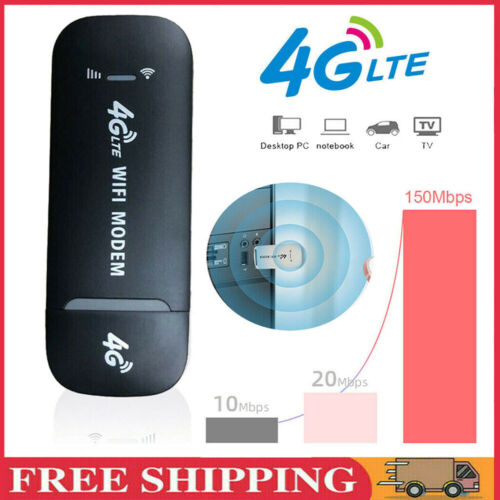 Unlocked 4G LTE WIFI Wireless USB Dongle Stick Mobile Hotspot Modem SIM Card - Afbeelding 1 van 10
