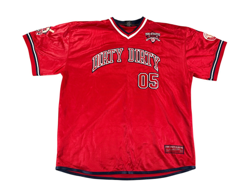Maillot FUBU Vintage 1992 - Style Hip Hop Années 90 - Taille L - Marron - Occasion Très Bon État