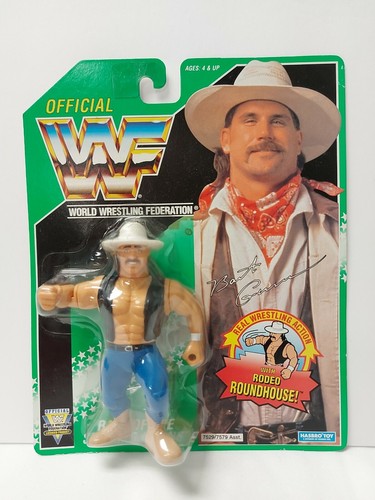 WWF WWE Hasbro Bart Gunn Wrestling Figure Green Ca...