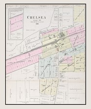 1895 Map of Chelsea Washtenaw County Michigan