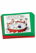 12 Funny Merry Christmas Cards Bulk (1 Design, 12 Cards) - Invite Snowman