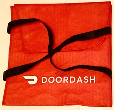 DOORDASH Thermal Insulated HOT/COLD Red Food Delivery Pizza Bag