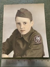 Vintage Augusta Military Academy AMA Virginia Color Photograph Boy Soldier