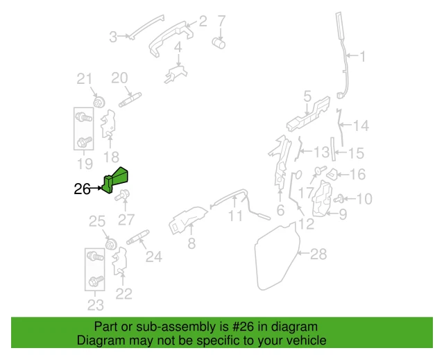 Correa de bisagra de tope de control de puerta delantera Taurus Lincoln MKS 2009-2019 original Ford OEM Foto 3 de 4