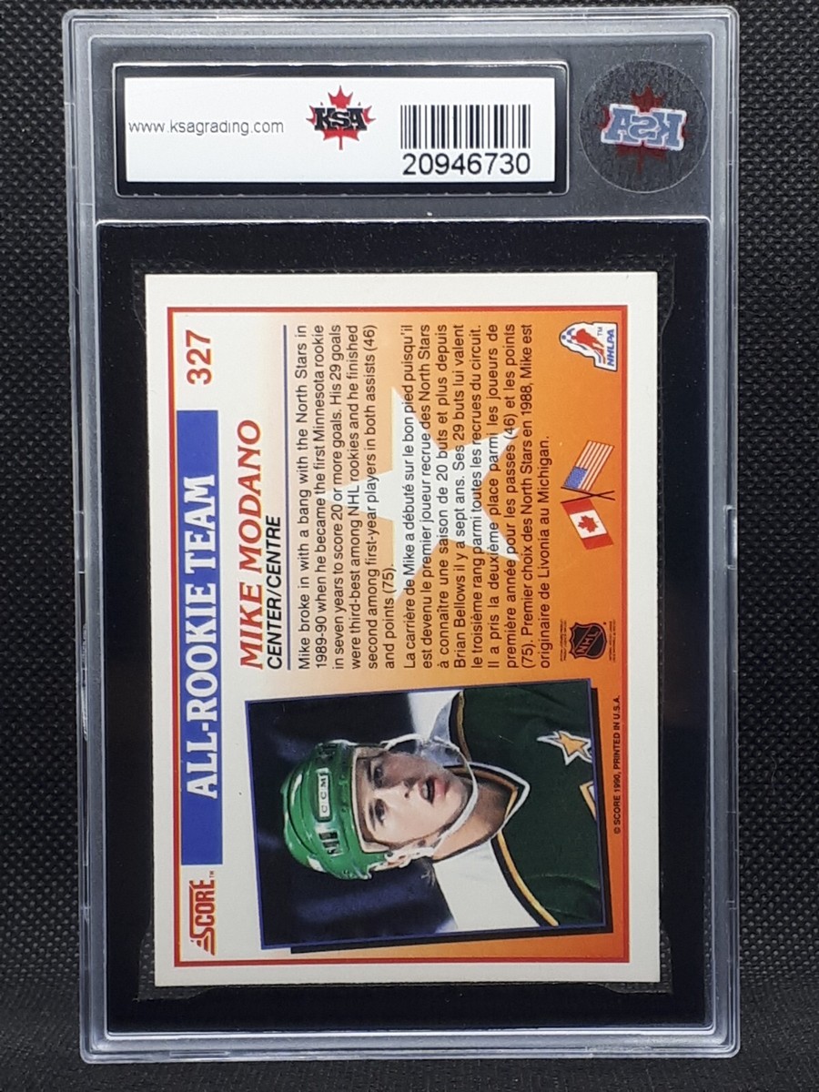 1990-91 Score NHL Hockey Card #327 Mike Modano All-rookie Team KSA