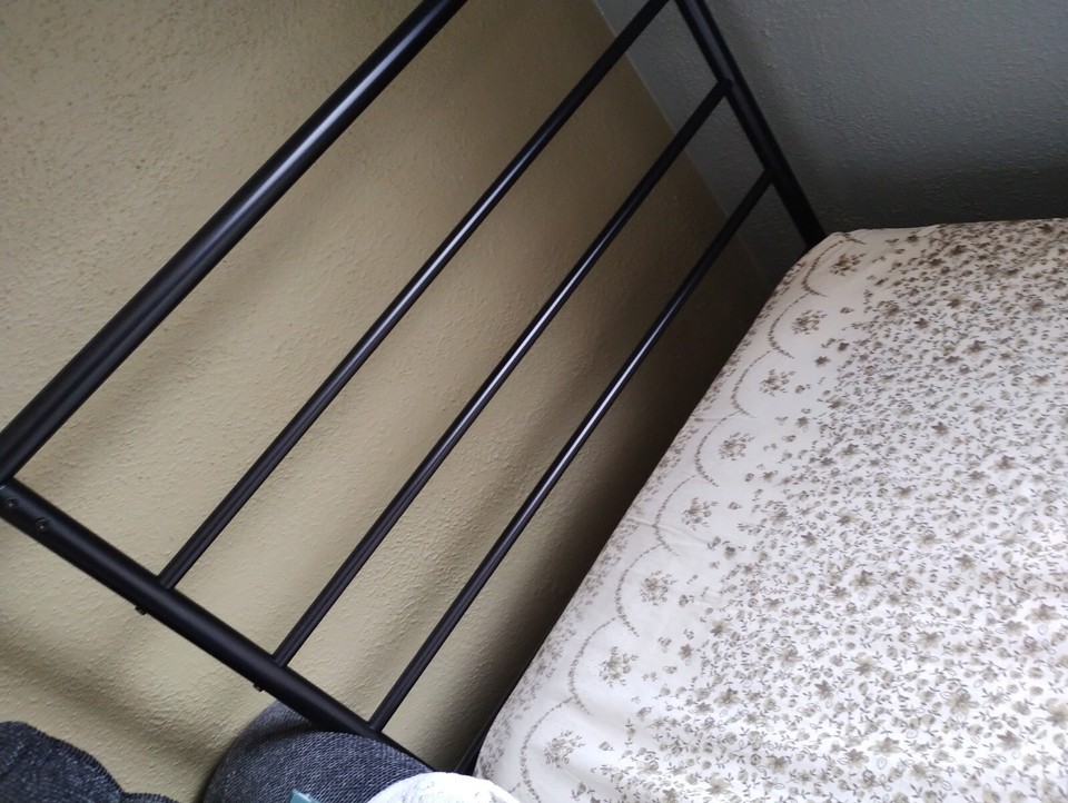 Single metal bed frame And Headboard without Mattress eBay