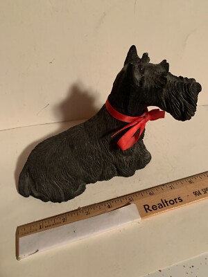 SCOTTIE DOG TERRIER  VNTG SANDCAST SCULPTURE  BELIEVE TO BE A SANDRA BRUE