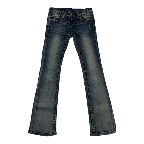 Blue Bootcut Denim Rhinestone | eBay