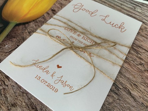 10X Lucky in Love Personalised Scratchcard/Lottery Ticket Holders Wedding GL2a1 - Picture 5 of 7