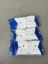 Double Twin Switched Plug Socket White BG Nexus 822 Moulded Slimline 2 Gang 13A