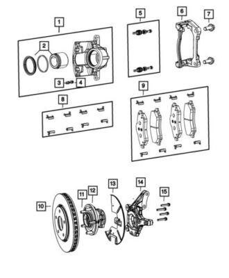 Genuine Mopar Disc Brake Pad Kit 2AMV3762AC