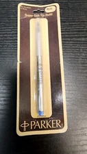 Vintage Parker Super Soft Tip Refill Pen Refill Metal Blue NOS