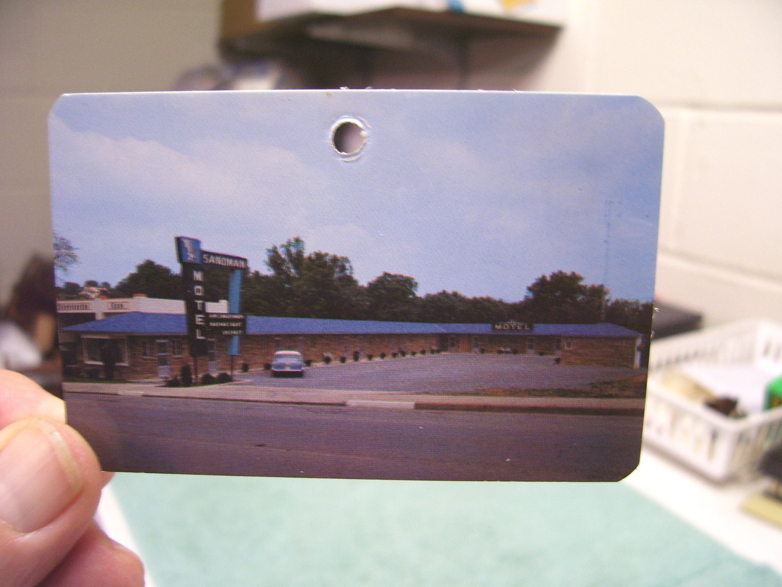 VINTAGE SANDMAN MOTEL TRADE BUSINESS CARD LURAY VA VIRGINIA