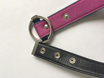 Lanvin Paris Women’s Striped Pink Belt Size Medium Fabric Snaps Buckle Y2K Lanvin Size M Belts for Women for sale | eBay main image 4
