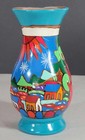 Vintage Mexican Hand Painted Clay Folk Art Story Teller Vase