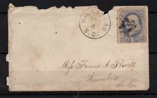 USA 1c Postal History cover WS36448