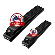 Nail Clipper Set 2PCS Stainless Steel Sharpest Fingernail and Toenail NEW 2025