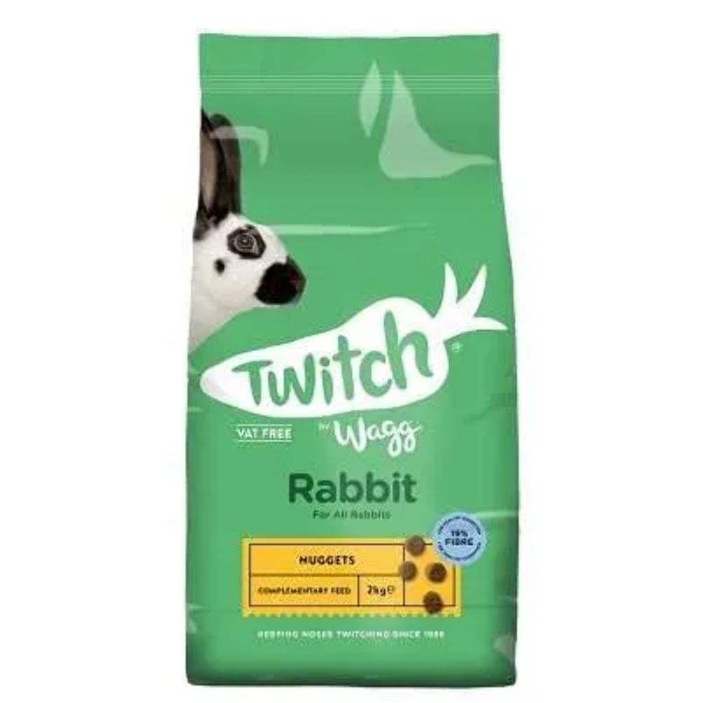 RABBIT FOOD Twitch by Wagg Rabbit 4 x 2kg RABBIT NUGGET FOOD