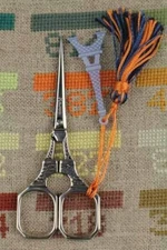 Sajou CHROMED EMBROIDERY SCISSORS - BLUE EIFFEL TOWER