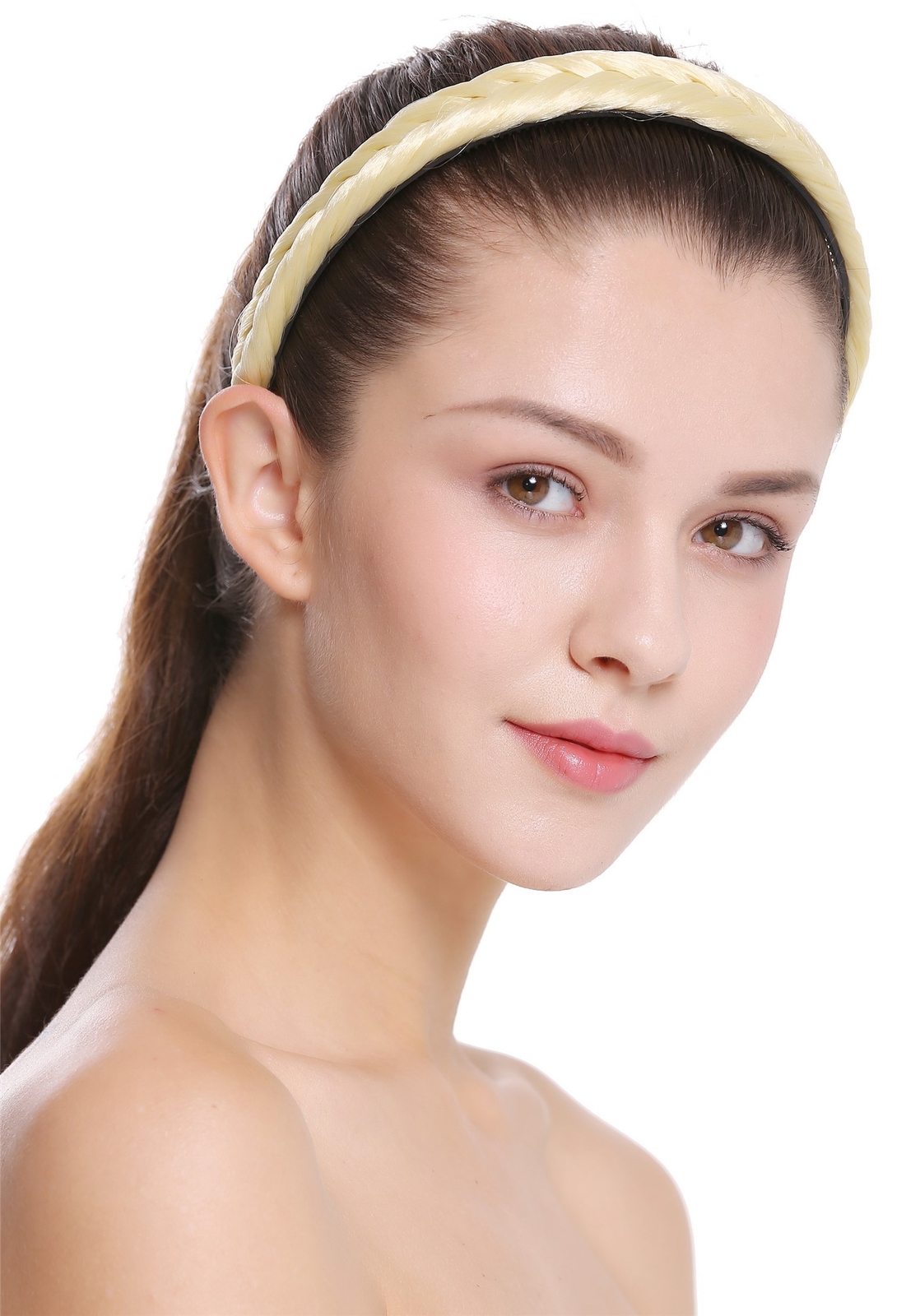 Braided Hairband Hair Hoop Traditional Costume Platinum Blonde Braid CXT-001-026