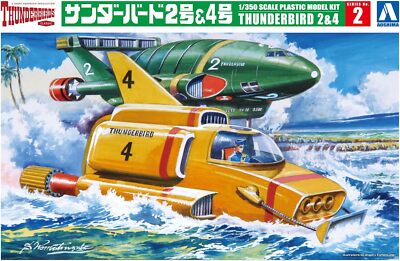 Aoshima 1/350 Thunderbird No.2 Thunderbird 2 & 4 Model Kit JAPAN 