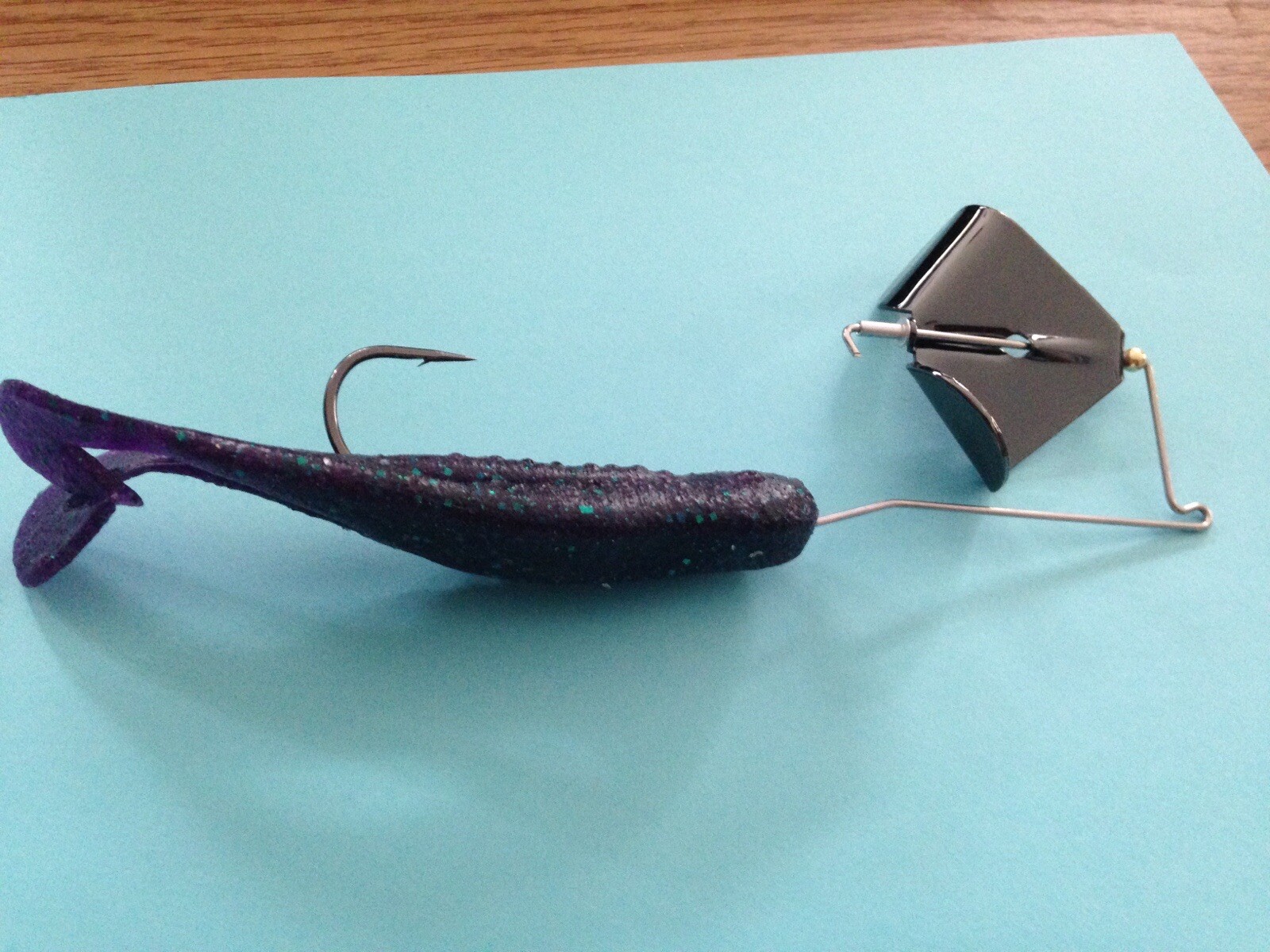 2 Ed Cowan buzzbait, large, 3/8oz, 5/0 Mustad hook, silver #3 blade - Image 2