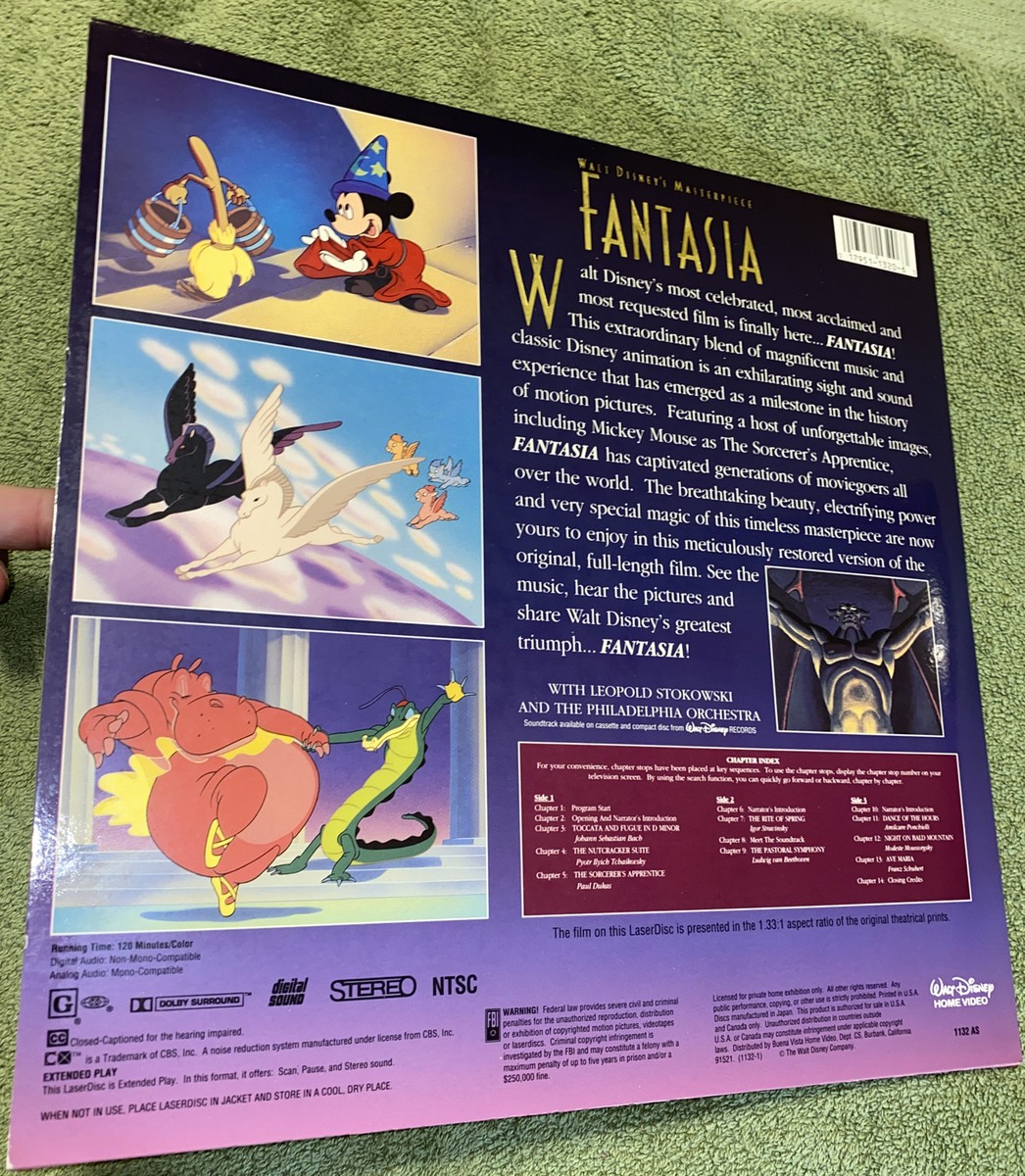 Walt Disney Fantasia Laserdisc LD Digital Sound Dolby Surround | eBay