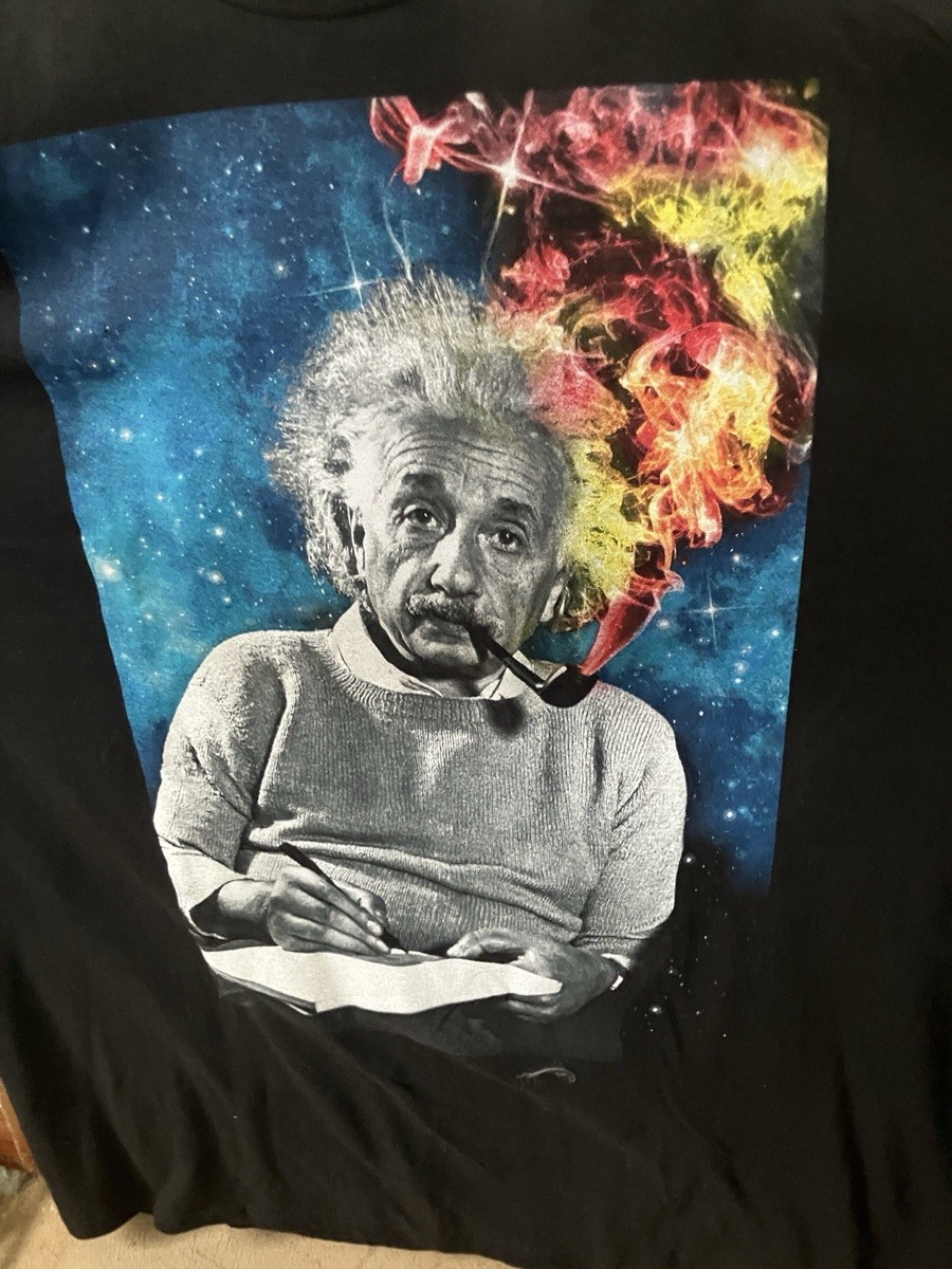 New Albert Einstein Smoking Mens T-Shirt Black Size XXL Cool Gift 