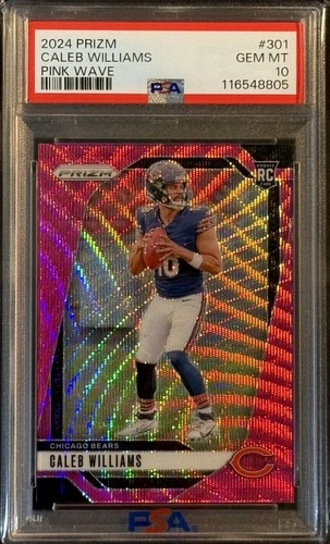 2024 Prizm RC CALEB WILLIAMS - Bears / Pink Wave #301 PSA 10!!