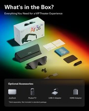 Open box RayNeo Air 3s Pro Smart AR Glasses and  HDMI adapter