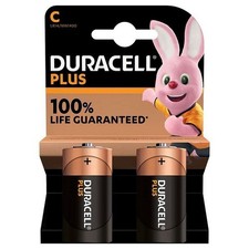 Duracell C Size Plus Power +100% Batteries - Pack of 2 - S18711