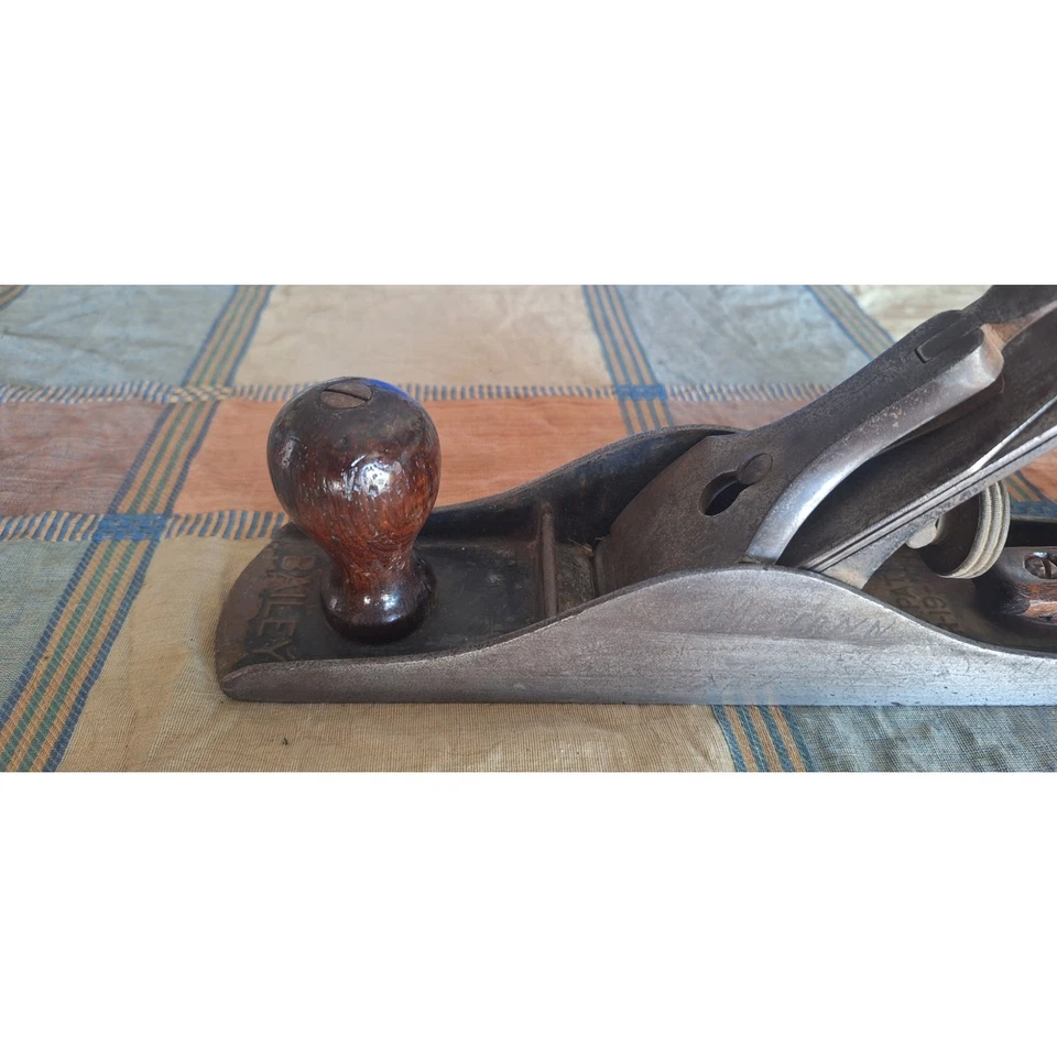 Stanley Bailey no. 5 aviones - Base plana hecha en EE. UU. n.º 5, 14" - Patente 19/04/1910 ¡Bonito! Foto 3 de 4