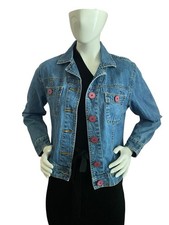 Vtg Bill Blass Jean Jacket Womens M Denim Trucker Coat Pockets 80s 90s Jeanswear