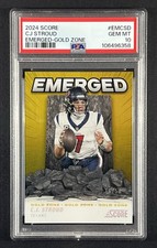 2024 Panini Score Football CJ STROUD Emerged Gold Zone /50 PSA 10 GEM MT POP 1