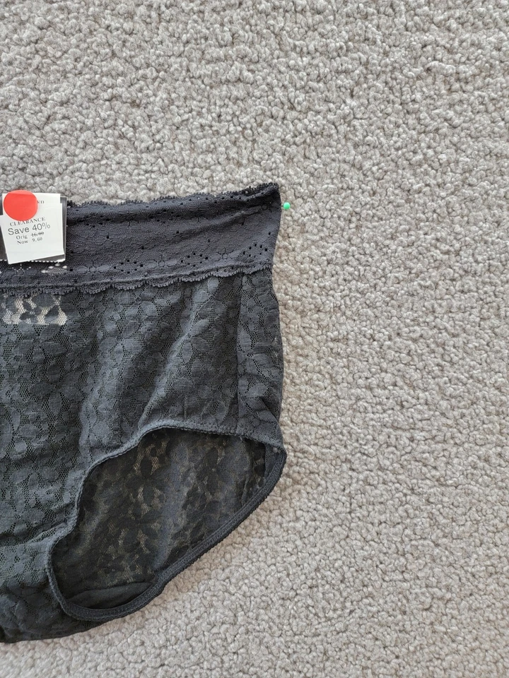 Wacoal Halo Lace Briefs Women's 5-S Black Allover Floral Elastic Waist Pull On - Image 4 of 4