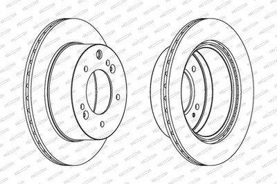 2x FERODO Bremsscheibe PREMIER DDF1543C-1 für KIA JC SORENTO 1 VAN CRDi 4WD