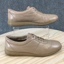 Easy Spirit Shoes Womens 8.5 M Move On Walking Sneakers Brown Leather Lace Up