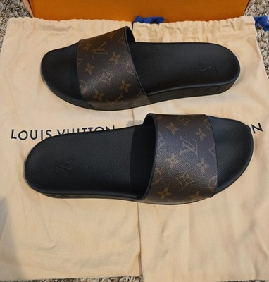 Louis Vuitton Waterfront Mule Monogram Authentic Slides 