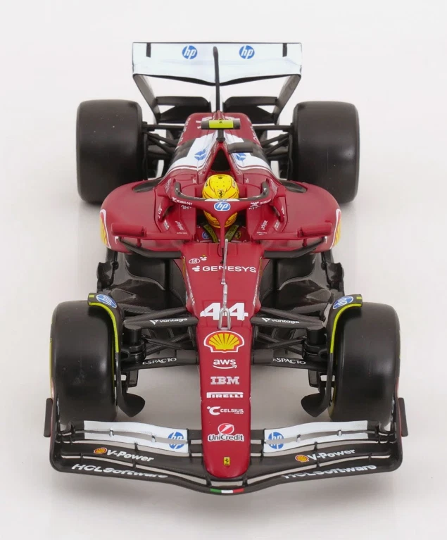 BBURAGO 1:18 Ferrari 2025 F1 SF25 Model Car Charles Leclerc 44 Lewis Hamilton - Image 4 of 4