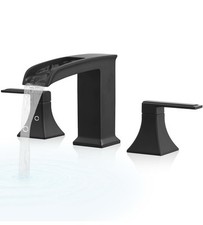 Brass High Flow Roman Bathtub Faucet Black Tub Faucet, Waterfall Bath Tub Fau...